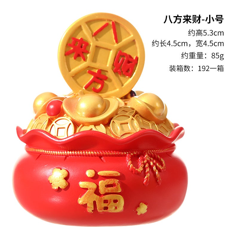 Gold Snake Nodding Resin Figurine Bafanglaicai lucky bag-small size 