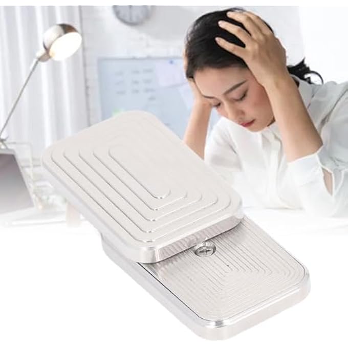 BusoTh Metal Slider Toy,Magnet Push Hand Slider,Stainless Steel Stress Anxiety Relief Toy withSliding,Stress Relief,Compact Size,Exquisite Craftsmanship,Includes Sticker,for Adult - Image 4