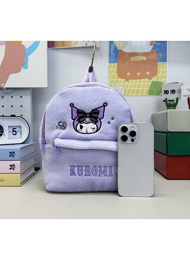 Sanrio Cute Plush Backpack, Mini Cartoon Double Strap Shoulder Bag, Soft Fluffy Casual Backpack for Women, Best Gifts for Her - Image 2