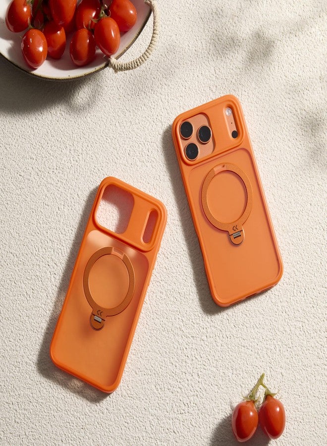 CASEKOO Orange for 17 Pro Max Case with 360 Spin Magnetic Stand [Camera Protection] [18FT Military Grade Protection] [Fit for MagSafe] Ring Grip Slim Matte 17 ProMax Case 6.9 Inch - Image 2