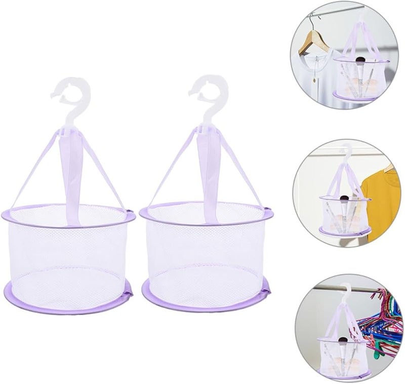 قطعتان سلة تجفيف فرش مكياج قابلة للتعليق على الحائط من الشبكة منظمة للإسفنجات التجميل ومستلزمات الحمام - Image 5