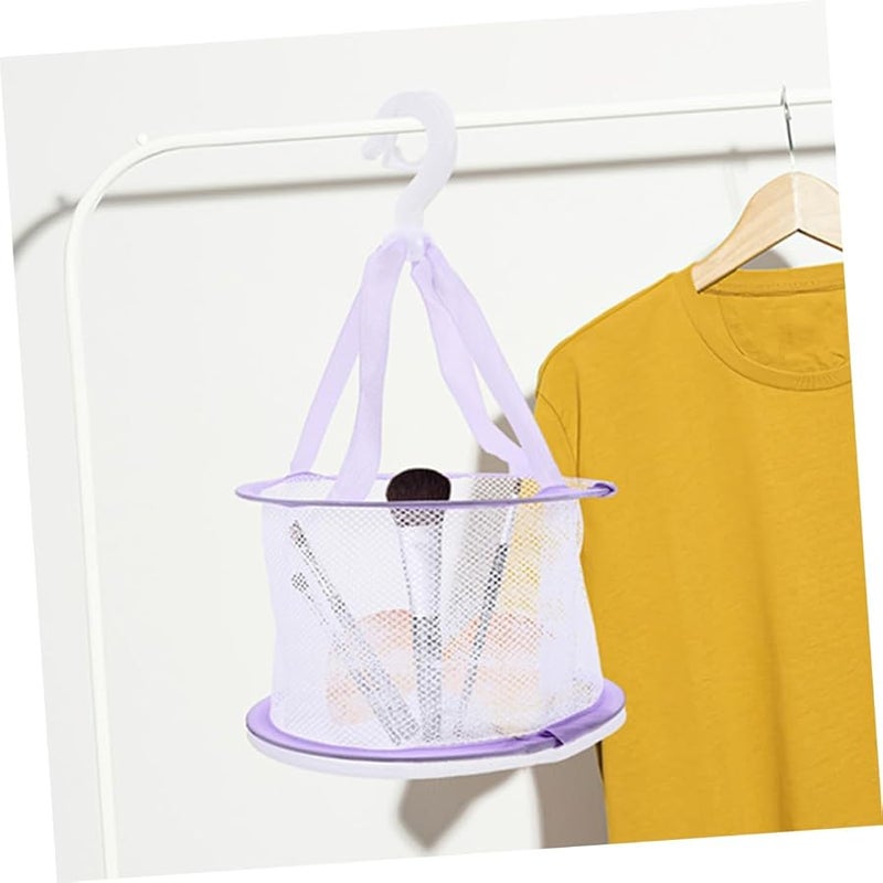 قطعتان سلة تجفيف فرش مكياج قابلة للتعليق على الحائط من الشبكة منظمة للإسفنجات التجميل ومستلزمات الحمام - Image 4