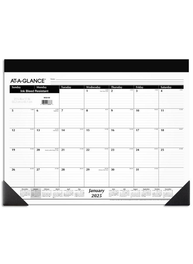 AT-A-GLANCE 2025 Desk Calendar, Monthly, Desk Pad, 21-3/4" X 17", Standard (Sk220025) - Image 1
