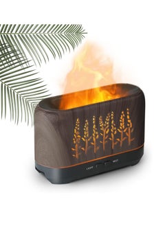 Mi VAZA Essential Oil Diffuser, Super Quiet Mist Humidifier With Flame Light, Durable Long Lasting Aromatherapy Diffuser, Portable Silent Room Diffusers For Home Office, (Dark Brown 2)  - Image 1