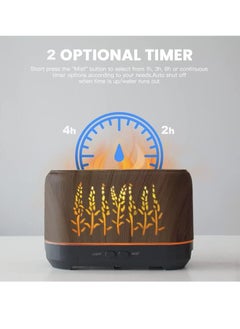 Mi VAZA Essential Oil Diffuser, Super Quiet Mist Humidifier With Flame Light, Durable Long Lasting Aromatherapy Diffuser, Portable Silent Room Diffusers For Home Office, (Dark Brown 2)  - Image 3