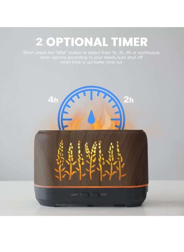 Mi VAZA - Essential Oil Diffuser, Super Quiet Mist Humidifier With Flame Light, Durable Long Lasting Aromatherapy Diffuser, Portable Silent Room Diffusers For Home Office, (Dark Brown 2) - Image 1