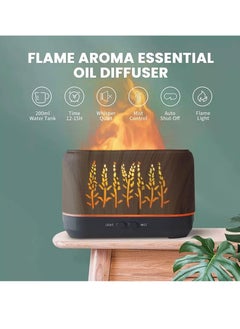 Mi VAZA Essential Oil Diffuser, Super Quiet Mist Humidifier With Flame Light, Durable Long Lasting Aromatherapy Diffuser, Portable Silent Room Diffusers For Home Office, (Dark Brown 2)  - Image 4
