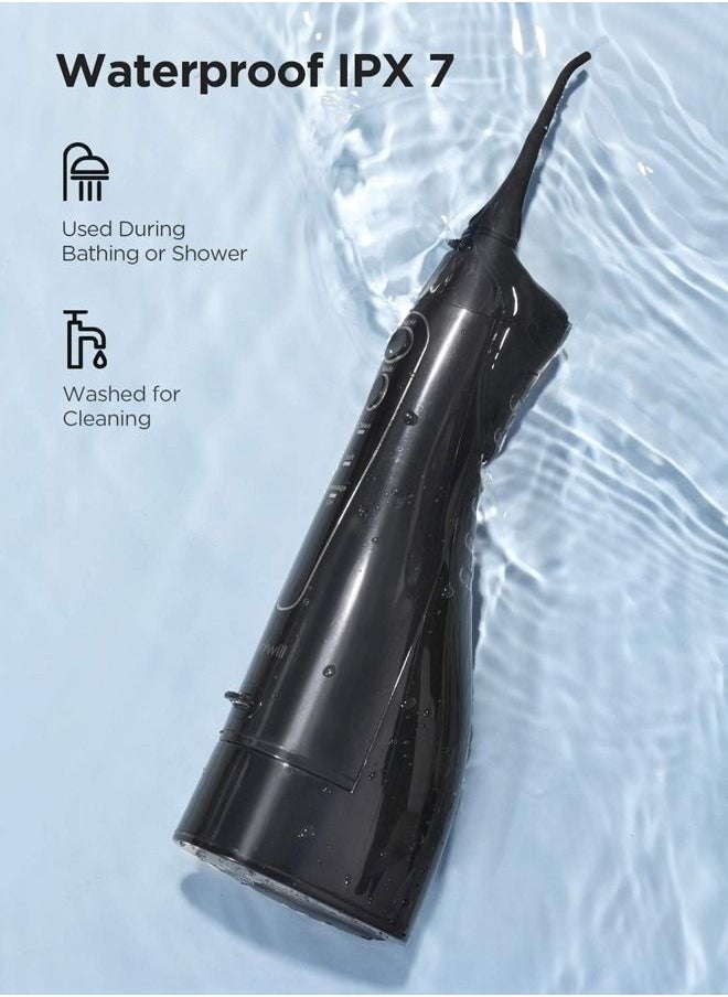 Fairywill Portable Cordless Water Flosser & Electric Toothbrush Combo Black - Image 5