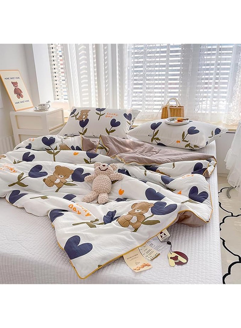 LIMOS Jersey Cotton Quilted Toddler Blanket Soft Lightweight Baby Quilt for Boys & Girls Breathable Machine Washable Cozy Crib Blanket - Image 5