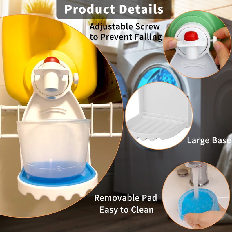 Dulinkas 2 PCS Laundry Detergent Tray Fabric Softener Soap Holder Stand Container - Image 2