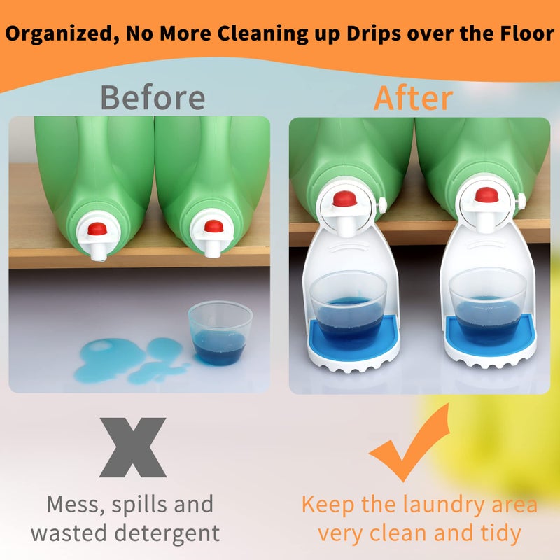 Dulinkas 2 PCS Laundry Detergent Tray Fabric Softener Soap Holder Stand Container - Image 4