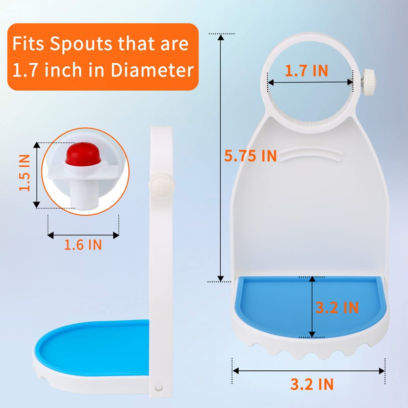 Dulinkas 2 PCS Laundry Detergent Tray Fabric Softener Soap Holder Stand Container - Image 3