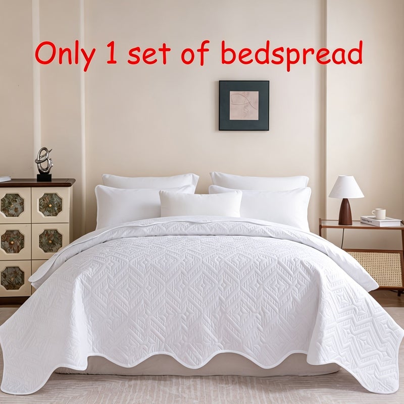 A Full Queen Size Single Bed Cover In White Easy Morandi Color Soft And Comfortable Machine Washable For All Seasons Home Use Or Holiday Gift - Image 2