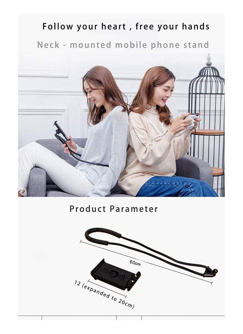 ELTRAZONE - Lazy Hang Neck Phone Support Holder, Multi-function Creative Mobile Holder Desktop Bed Car Bracket Stand - Image 1