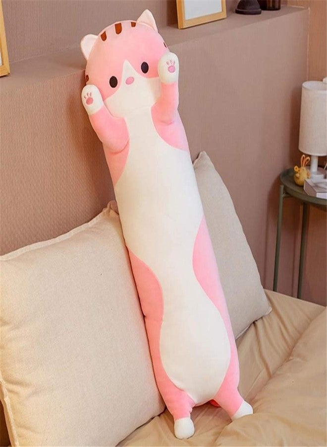shangman Lovely Plush Cat Doll Cute Cartoon Soft Stuffed Kitten Long Throw Sleeping Pillow Doll Toy Gift for Kids Girlfriend Multiple Size (Pink,50cm/19.6in) - Image 5