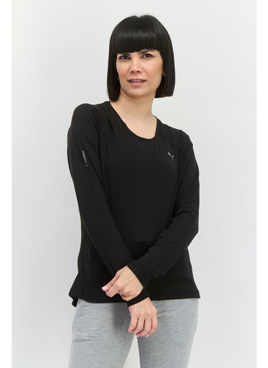 PUMA Women Sportswear Fit Long Sleeves Running Top, Black  - Image 1