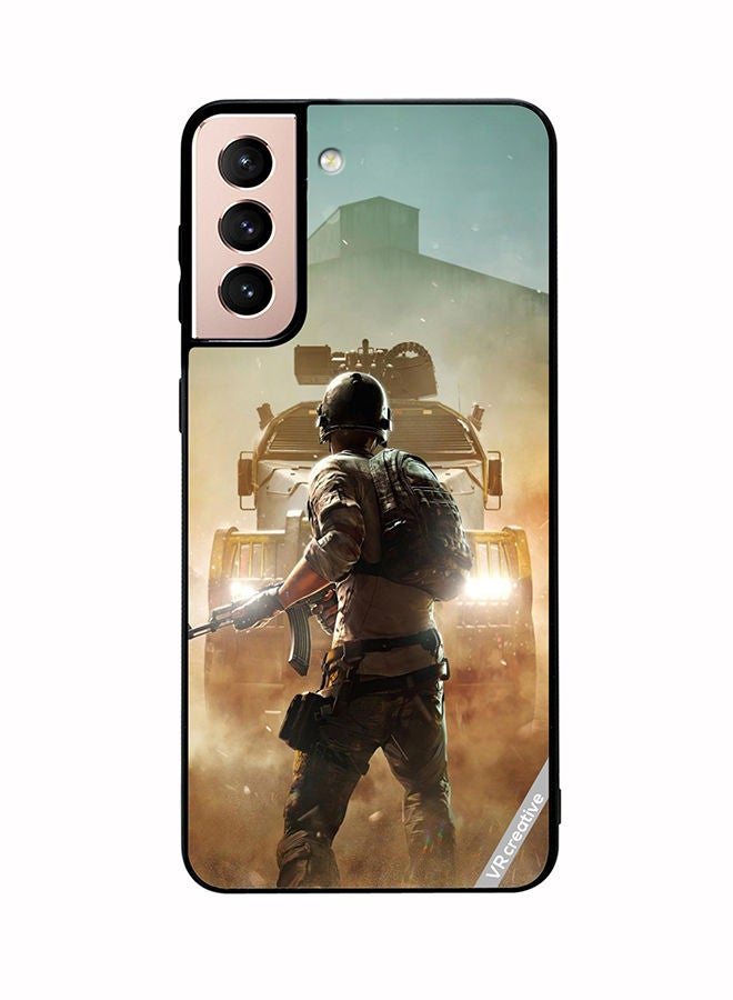 VR CREATIVE Protective Case Cover For Samsung Galaxy S21 Plus 5G Pubg Design Multicolour - Image 1