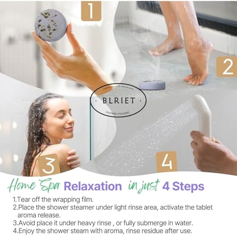جهاز بخار للاستحمام بخاصية اطلاق الروائح العلاجية من بلريت، هدايا للنساء والام، هدايا عيد الحب لتخفيف التوتر والمنتجعات الصحية المنزلية، هدية عيد ميلاد، زيت اللافندر العطري الطبيعي للعناية الذاتية - Image 5
