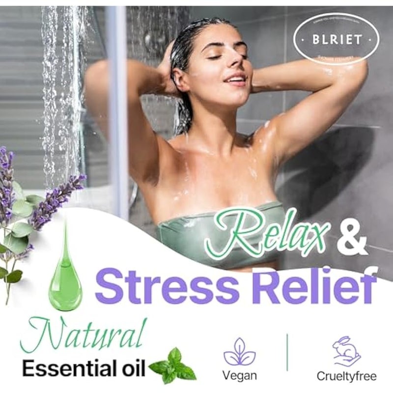 جهاز بخار للاستحمام بخاصية اطلاق الروائح العلاجية من بلريت، هدايا للنساء والام، هدايا عيد الحب لتخفيف التوتر والمنتجعات الصحية المنزلية، هدية عيد ميلاد، زيت اللافندر العطري الطبيعي للعناية الذاتية - Image 2