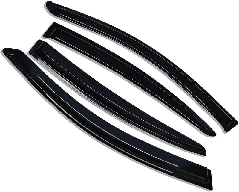 Lightronic لايتترونيك WV94833 واقي زجاج جانبي خارجي، درع مطر، دخاني داكن، مجموعة 4 قطع لسيارة مازدا 3 سيدان 2004-2009 - Image 3