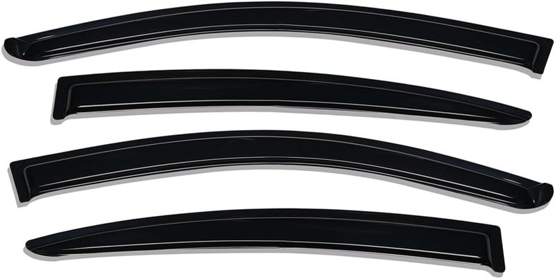 Lightronic لايتترونيك WV94833 واقي زجاج جانبي خارجي، درع مطر، دخاني داكن، مجموعة 4 قطع لسيارة مازدا 3 سيدان 2004-2009 - Image 1