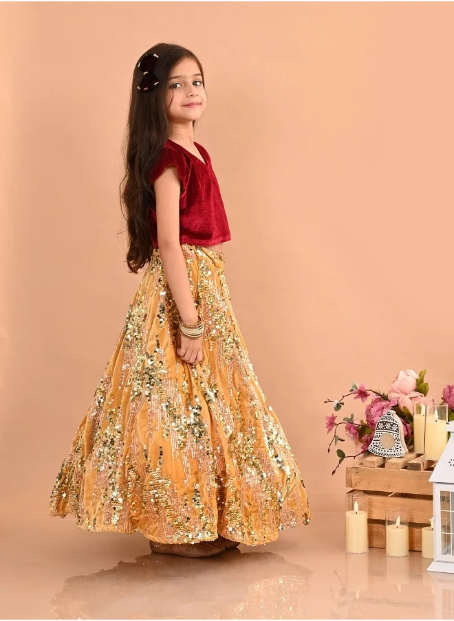 ليلك Girls Lehenga Choli Set