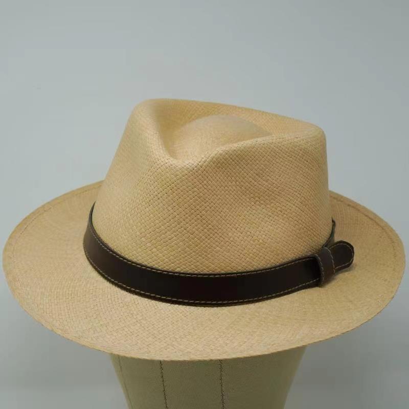 selling eaby fine paper straw hand-woven hat new hand-woven fine paper straw jazz hat men''s hat - Image 2