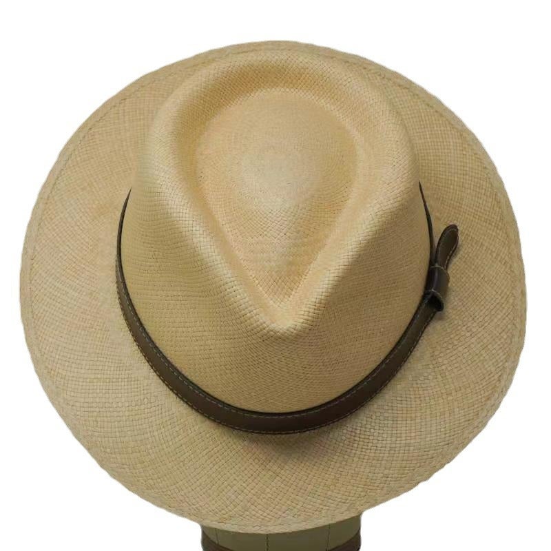 selling eaby fine paper straw hand-woven hat new hand-woven fine paper straw jazz hat men''s hat - Image 3