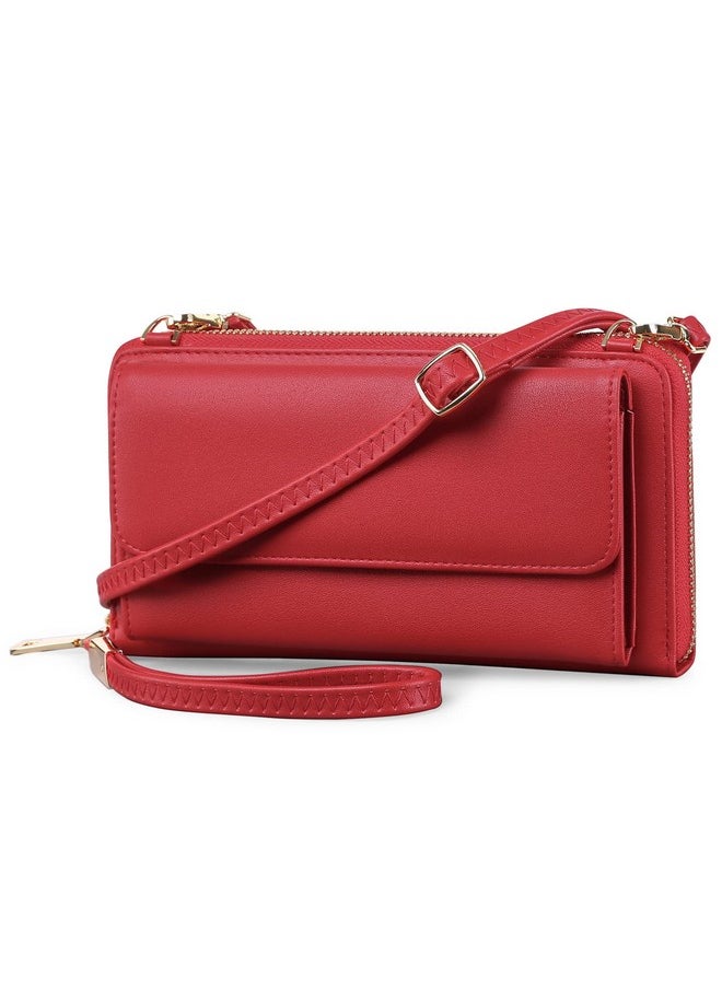 FALAN MULE - Rfid Womens Wallet Purse Wristlet Pu Leather Crossbody Clutch With 2 Straps - Image 1