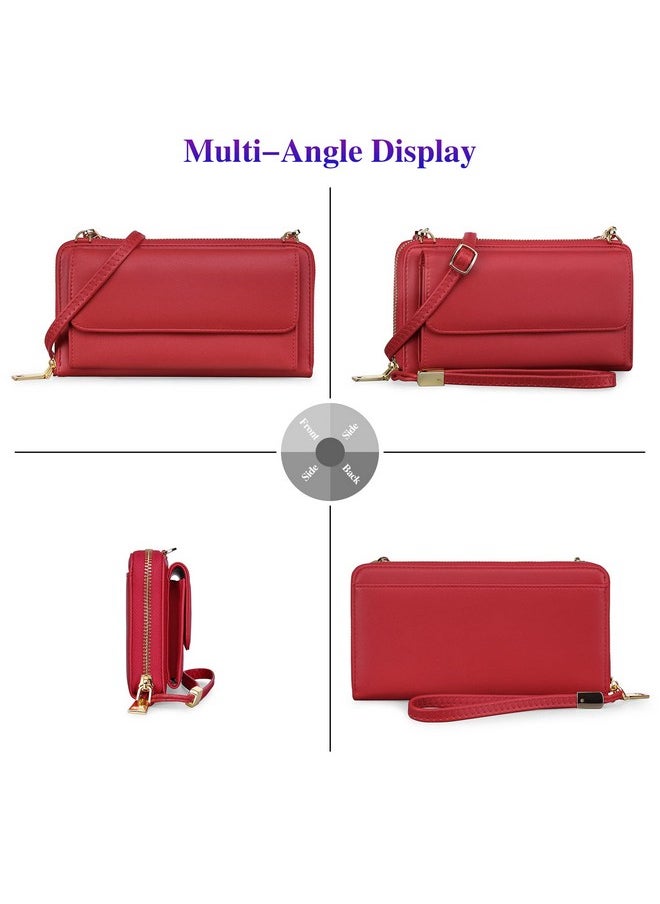 FALAN MULE - Rfid Womens Wallet Purse Wristlet Pu Leather Crossbody Clutch With 2 Straps - Image 1