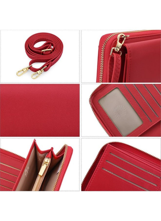 FALAN MULE - Rfid Womens Wallet Purse Wristlet Pu Leather Crossbody Clutch With 2 Straps - Image 1