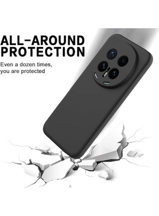 ompatible with Honor Magic 8 Pro Phone Case, Thin Slim Liquid Silicone Soft Rubber Gel Full Camera Protection Bumper Pure Color Simple Cover,Black - view 5