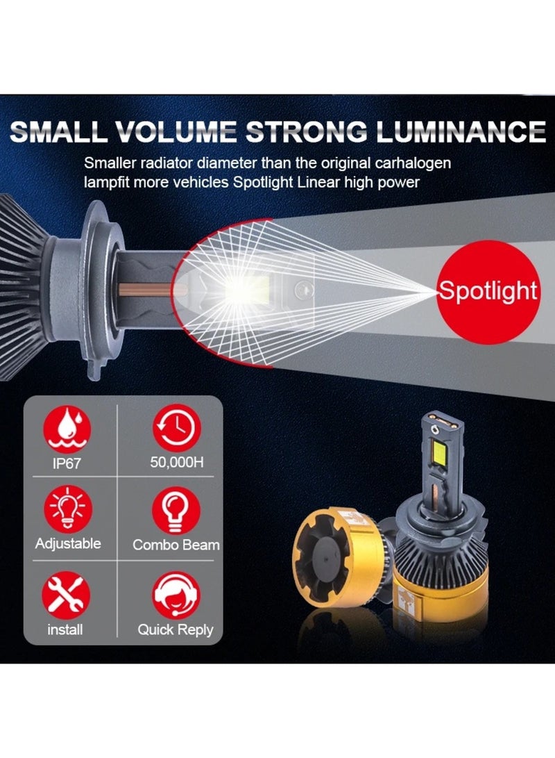 gz auto GZ AUTO LED Headlight Bulbs 6500K Super Bright LED Bulb High Low Dual Beam Halogen Replacement LED Headlights Conversion Kit, Pack of 2 | For Universal Cars | Campus System | 1 Year Replacement Warranty  - Image 5