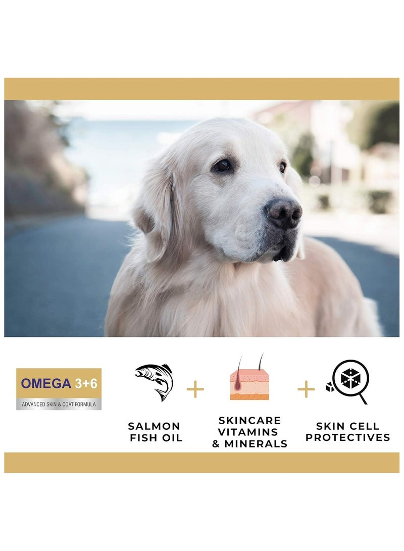 PET360 Omega 3+6 Concentrated Salmon Fish Oil with Vitamins, Minerals & Taurine, Advanced Skin & Coat Formula for Dogs & Cats 200 ml - Image 3