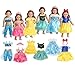 Sweet Dolly 18 Inch Doll Clothes 6 Sets Princess Dresses Accessories Costume Jasmine Aurora Belle Snow White for 18 Inch Dolls - Image 2