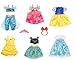 Sweet Dolly 18 Inch Doll Clothes 6 Sets Princess Dresses Accessories Costume Jasmine Aurora Belle Snow White for 18 Inch Dolls - Image 4