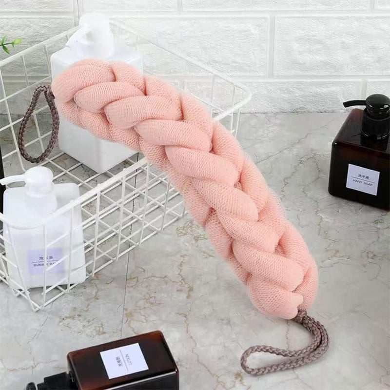 KIRA Mesh Bath Belt Long Bath Loofah Stretchable Braided Mesh Exfoliating Back Scrubber Body Shower Sponge -Random Colors Value Pack best for Men and Women (Pack of 2) - Image 2