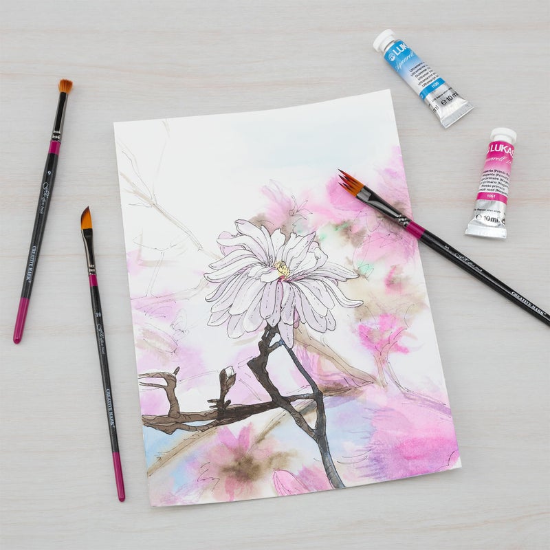 Creative Mark FX Effects Taklon Paint Brushes, Set of 10 - Watercolor, Acrylics & Oil Paint - Soft, Resilient Brush Styles: Multi-Liner, Ribbon, Angular, Dabber, Dagger - w/Resealable Vinyl Pouch - Image 5