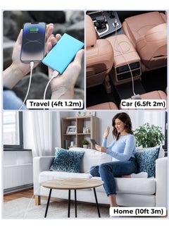 VOLTME iPhone Charger Cord (3M) 2.4A Lightning Cable Fast Charging High Speed Data Sync USB Cable Compatible with iPhone 14/14 Pro/14 Plus/14 Pro Max, 13/12/11/XS MAX/XR/XS/X/8/7/Plus/iPad Air Pods- White  - Image 5