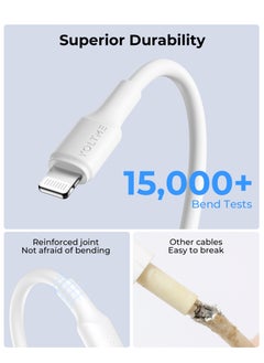 VOLTME iPhone Charger Cord (3M) 2.4A Lightning Cable Fast Charging High Speed Data Sync USB Cable Compatible with iPhone 14/14 Pro/14 Plus/14 Pro Max, 13/12/11/XS MAX/XR/XS/X/8/7/Plus/iPad Air Pods- White  - Image 2