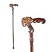 THY COLLECTIBLES Hand Carved Wooden Walking Cane with Ergonomic Handle and Rubber Tip for Men and Women Fashionable Unique Walking Stick for Seniors 37 inch Elephant - Image 1