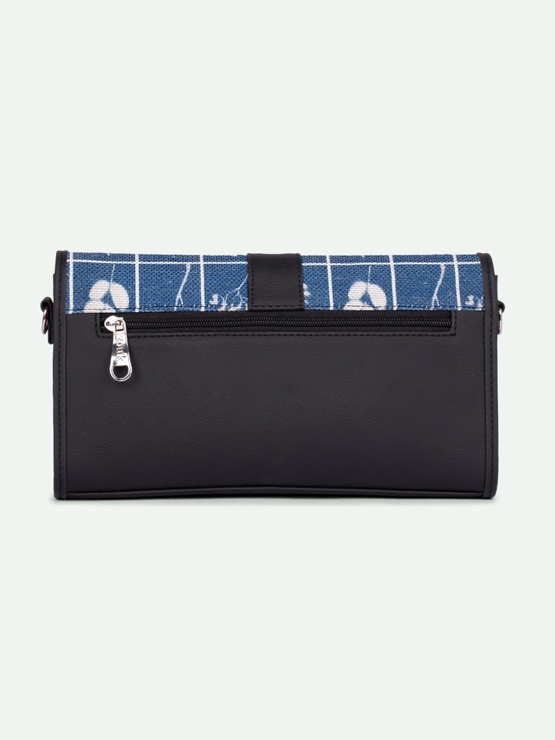 ZOUK Rhea Kapoor Tarini Clutch for Women | Elegant Flap Closure Evening Clutch | Detachable Adjustable Strap | Party & Formal Event Purse | Lakshadweep Azure - Image 5