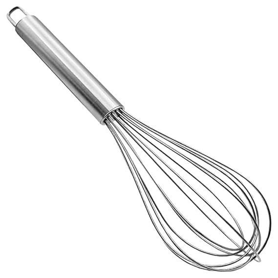 Awadh Hand Blender Wire Whisk Stainless Steel Balloon Shaped Egg Beater Multi Use Kitchen Utensil Prime Whisk with Pipe Handle Egg Beater for Blending Whisking Beating Pack of 1 - Image 1