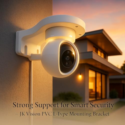 JK Vision PVC Indoor & Outdoor Wall Mount L-Type Mounting Bracket Specially Designed to be Compatible with EZVIZ C6 Series & C4 Series Smart CCTV Security Cameras. - Image 5