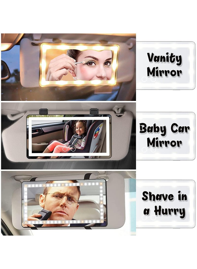 zenvo X Compact Car Mirror for Beauty on the Move – White LED Light  - Image 5