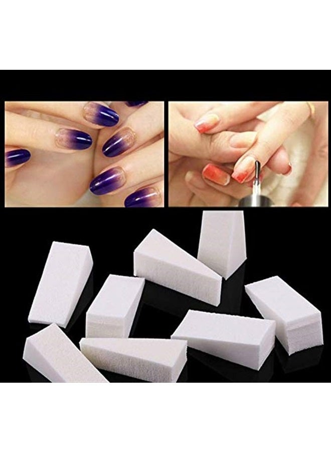 LASSUM 12 Pcs Gradient Nails Soft Sponges for Color Fade Manicure Nail Art Tools (White） - Image 2