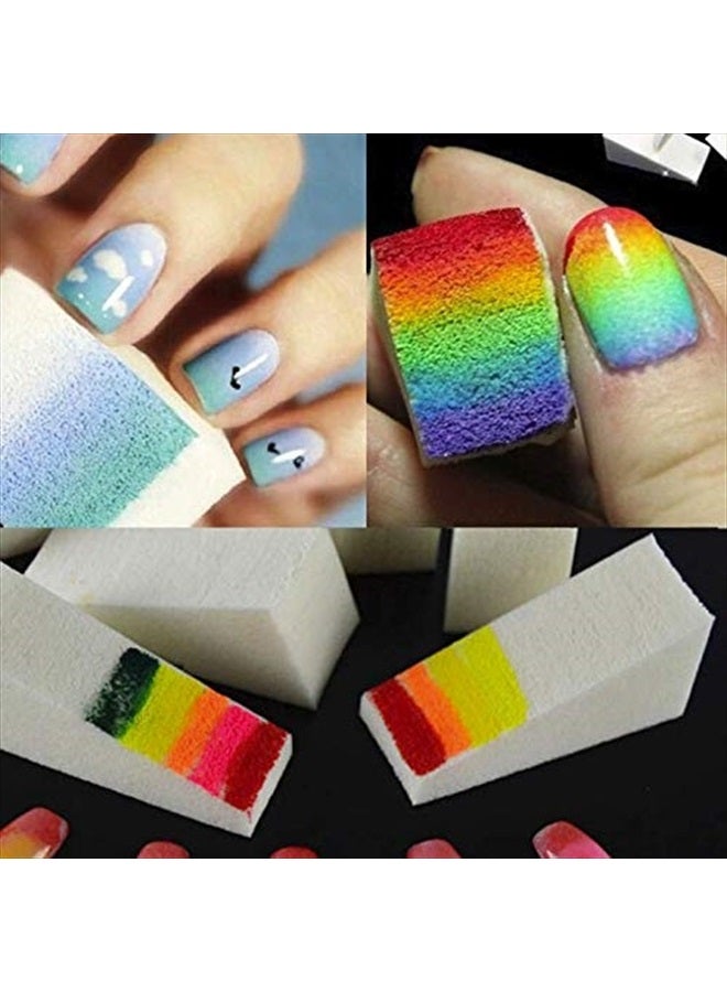 LASSUM 12 Pcs Gradient Nails Soft Sponges for Color Fade Manicure Nail Art Tools (White） - Image 3