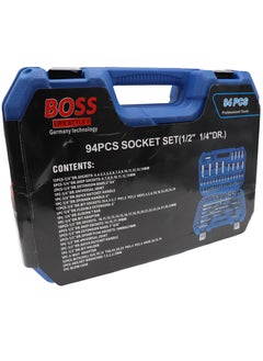 BOSS LIFE STYLE Premium 94-Piece Tool Socket Set (1/2" and 1/4" Drive) - German Precision Engineering  - Image 5