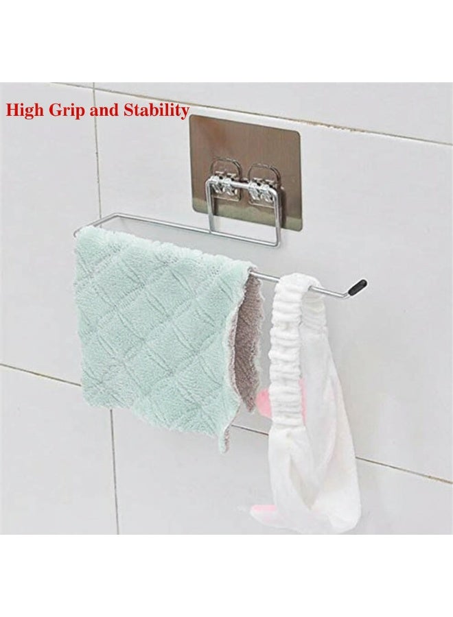Dunekart Self-Adhesive Paper Towel Holder - Stainless Steel Kitchen Roll Dispenser - Wall Mount Tissue Rack for Bathroom No Drilling Required Silver - Image 5