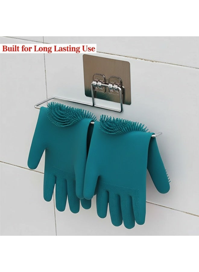 Dunekart Self-Adhesive Paper Towel Holder - Stainless Steel Kitchen Roll Dispenser - Wall Mount Tissue Rack for Bathroom No Drilling Required Silver - Image 4